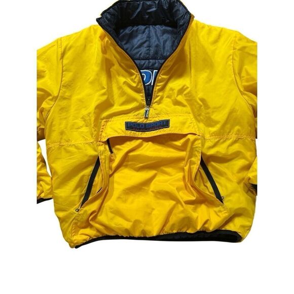 Vintage Polo Sport Ralph Lauren Puffer 1/4 Zip Jacket Pullover Mens L Reversible - Picture 15 of 16